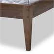 Baxton Studio Elmdon Slatted Wood Headboard Full Platform Bed in Walnut Brown