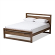 Baxton Studio Torino Solid Wood Open Frame Style King Platform Bed in Walnut