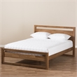 Baxton Studio Torino Solid Wood Open Frame Style King Platform Bed in Walnut