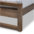 Baxton Studio Torino Solid Wood Open Frame Style King Platform Bed in Walnut