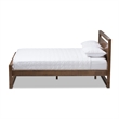 Baxton Studio Torino Solid Wood Open Frame Style King Platform Bed in Walnut