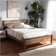 Baxton Studio Torino Solid Wood Open Frame Style King Platform Bed in Walnut