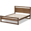 Baxton Studio Torino Solid Wood Open Frame Style King Platform Bed in Walnut