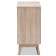 Baxton Studio Fella 6 Drawer Wood Double Dresser in Light Brown
