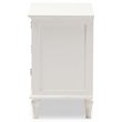 Baxton Studio Venezia Wood 3 Drawer Nightstand in Whitewashed