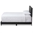 Baxton Studio Brookfield Upholstered Twin Panel Bed in Charcoal Gray