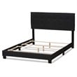 Baxton Studio Brookfield Upholstered Twin Panel Bed in Charcoal Gray