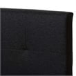 Baxton Studio Brookfield Upholstered Twin Panel Bed in Charcoal Gray