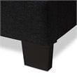 Baxton Studio Brookfield Upholstered Twin Panel Bed in Charcoal Gray