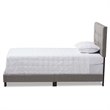 Baxton Studio Brookfield Upholstered Twin Panel Bed in Gray
