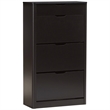 Baxton Studio Cayla 4 Drawer Shoe Cabinet in Black