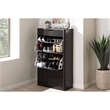 Baxton Studio Cayla 4 Drawer Shoe Cabinet in Black