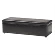 Baxton Studio Dennehy Faux Leather Multipurpose Storage Ottoman Bench