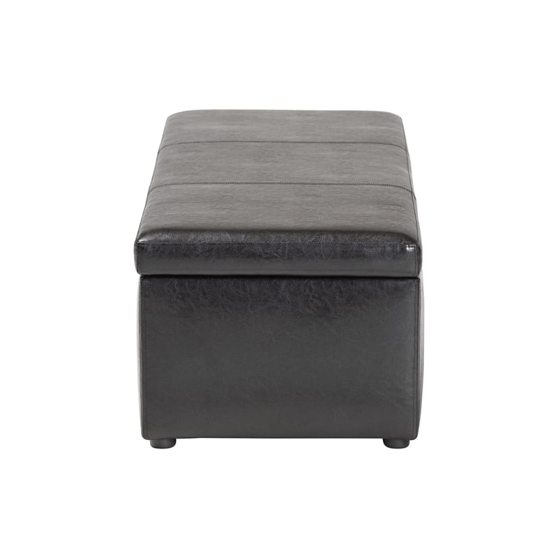 Baxton Studio Dennehy Faux Leather Multipurpose Storage Ottoman Bench