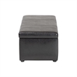Baxton Studio Dennehy Faux Leather Multipurpose Storage Ottoman Bench