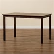 Baxton Studio Andrew Wood Dining Table in Dark Brown Espresso