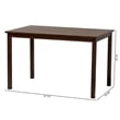 Baxton Studio Andrew Wood Dining Table in Dark Brown Espresso