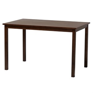 Baxton Studio Andrew Wood Dining Table in Dark Brown Espresso
