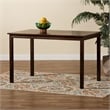Baxton Studio Andrew Wood Dining Table in Dark Brown Espresso