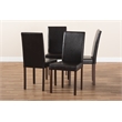Baxton Studio Andrew Faux Leather Dining Side Chair (Set of 4)