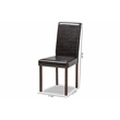 Baxton Studio Andrew Faux Leather Dining Side Chair (Set of 4)