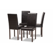 Baxton Studio Andrew Faux Leather Dining Side Chair (Set of 4)