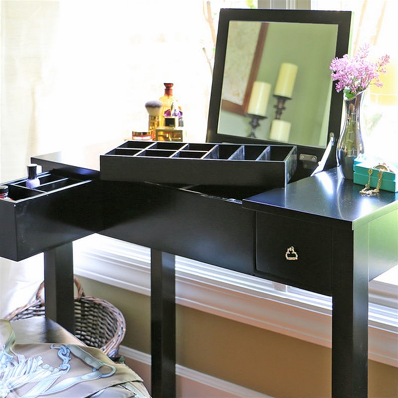 Baxton Studio Wessex Bedroom Vanity Table in Black