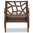 Baxton Studio Jennifer Accent Chair in Gray and Brown