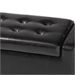 Baxton Studio Manchester Leather Tufted Storage Ottoman Bench in Black