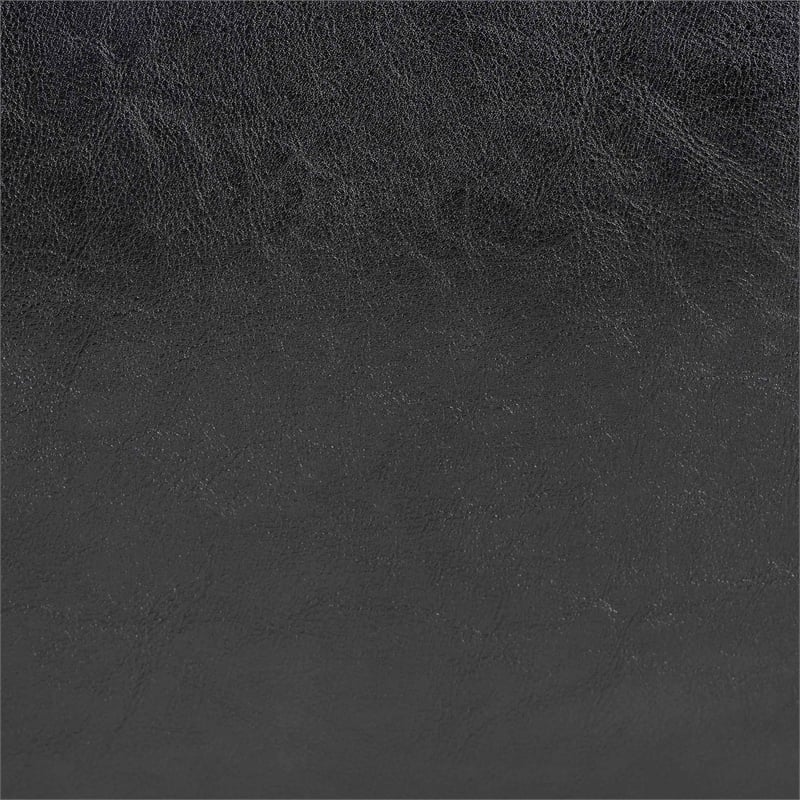 Baxton Studio Manchester Leather Tufted Storage Ottoman Bench in Black
