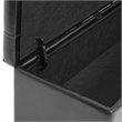 Baxton Studio Roanoke Leather Tufted Storage Ottoman Bench in Black