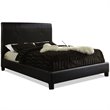 Baxton Studio Cambridge Faux Leather Queen Panel Bed in Dark Brown