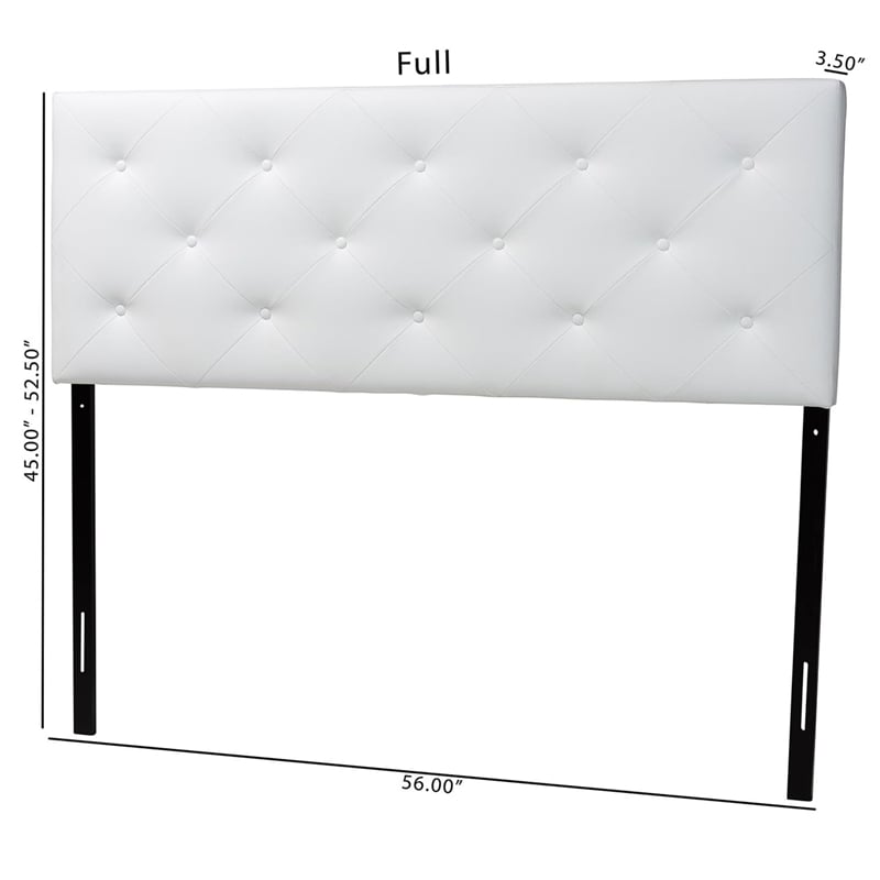 Baxton Studio Baltimore Faux Leather Tufted Full Panel Headboard