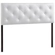 Baxton Studio Baltimore Faux Leather Tufted Queen Panel Headboard in White