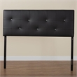 Baxton Studio Dalini Faux Leather Tufted Full Panel Headboard in Black