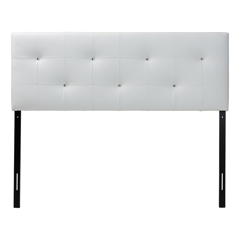 Baxton Studio Dalini Faux Leather Tufted Queen Panel Headboard