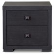 Baxton Studio Silverstone 2 Drawer Nightstand in Espresso