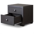 Baxton Studio Silverstone 2 Drawer Nightstand in Espresso