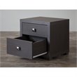 Baxton Studio Silverstone 2 Drawer Nightstand in Espresso