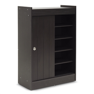 Baxton Studio Shoe Cabinet in Espresso