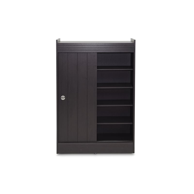 Baxton Studio Shoe Cabinet in Espresso