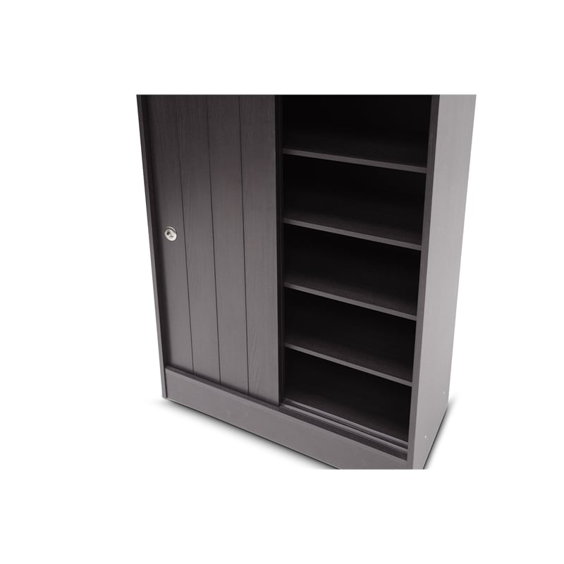 Baxton Studio Shoe Cabinet in Espresso