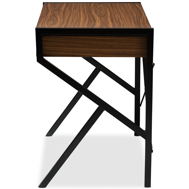 Baxton Studio New Semester Writing Desk in Black and Brown