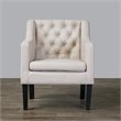 Baxton Studio Brittany Tufted Accent Chair in Beige and Black