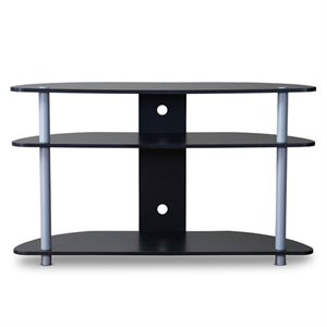 Baxton Studio Orbit 39&quot TV Stand in Black and Gray