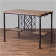 Baxton Studio Vintner 5 Piece Counter Height Dining Set in Light Brown