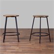 Baxton Studio Vintner 5 Piece Counter Height Dining Set in Light Brown
