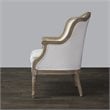 Baxton Studio Charlemagne Accent Chair in Beige and Brown Oak