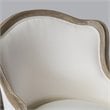 Baxton Studio Charlemagne Accent Chair in Beige and Brown Oak