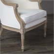 Baxton Studio Charlemagne Accent Chair in Beige and Brown Oak
